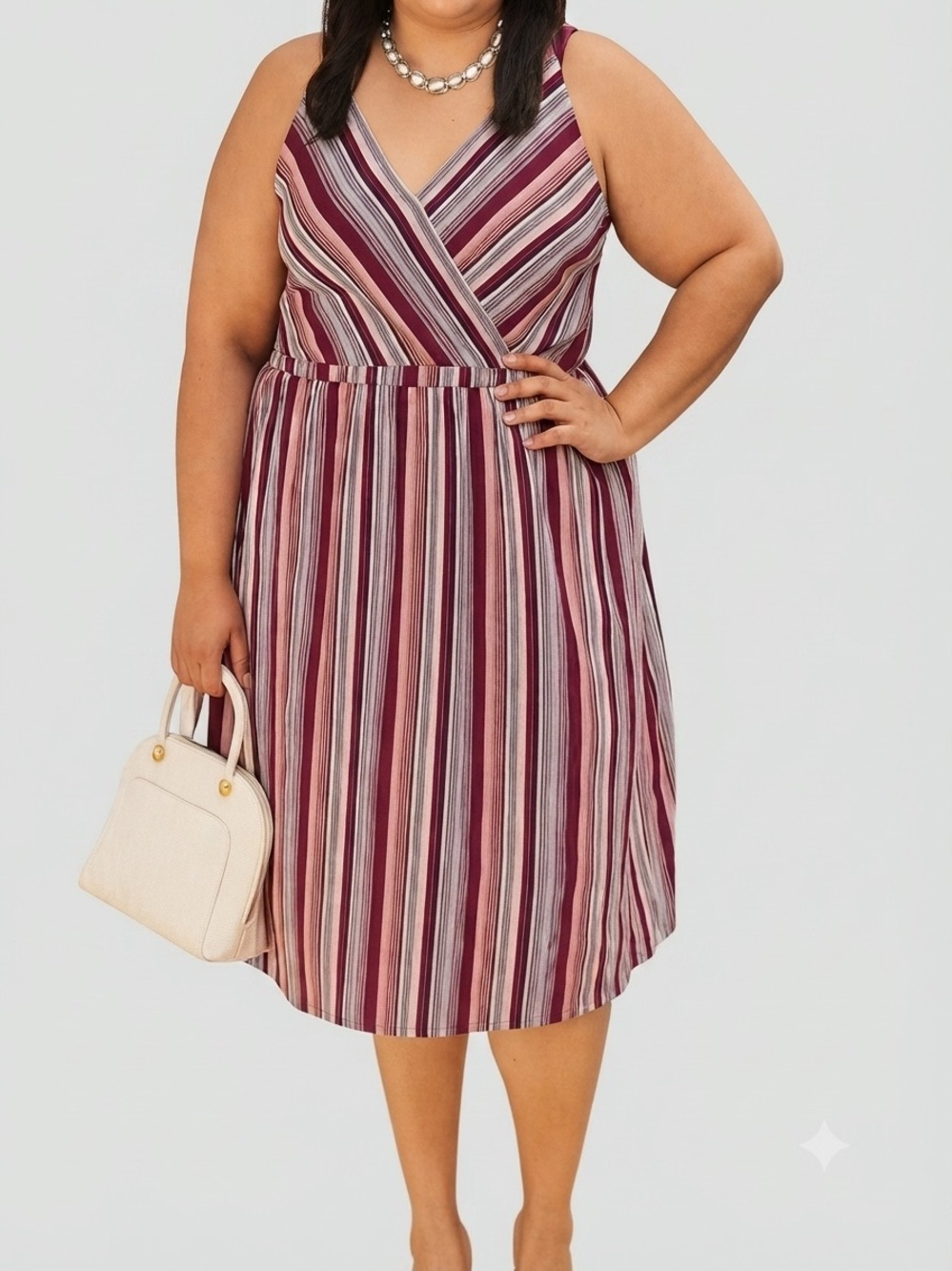 MAURICES Striped Sleeveless Dress 2X
